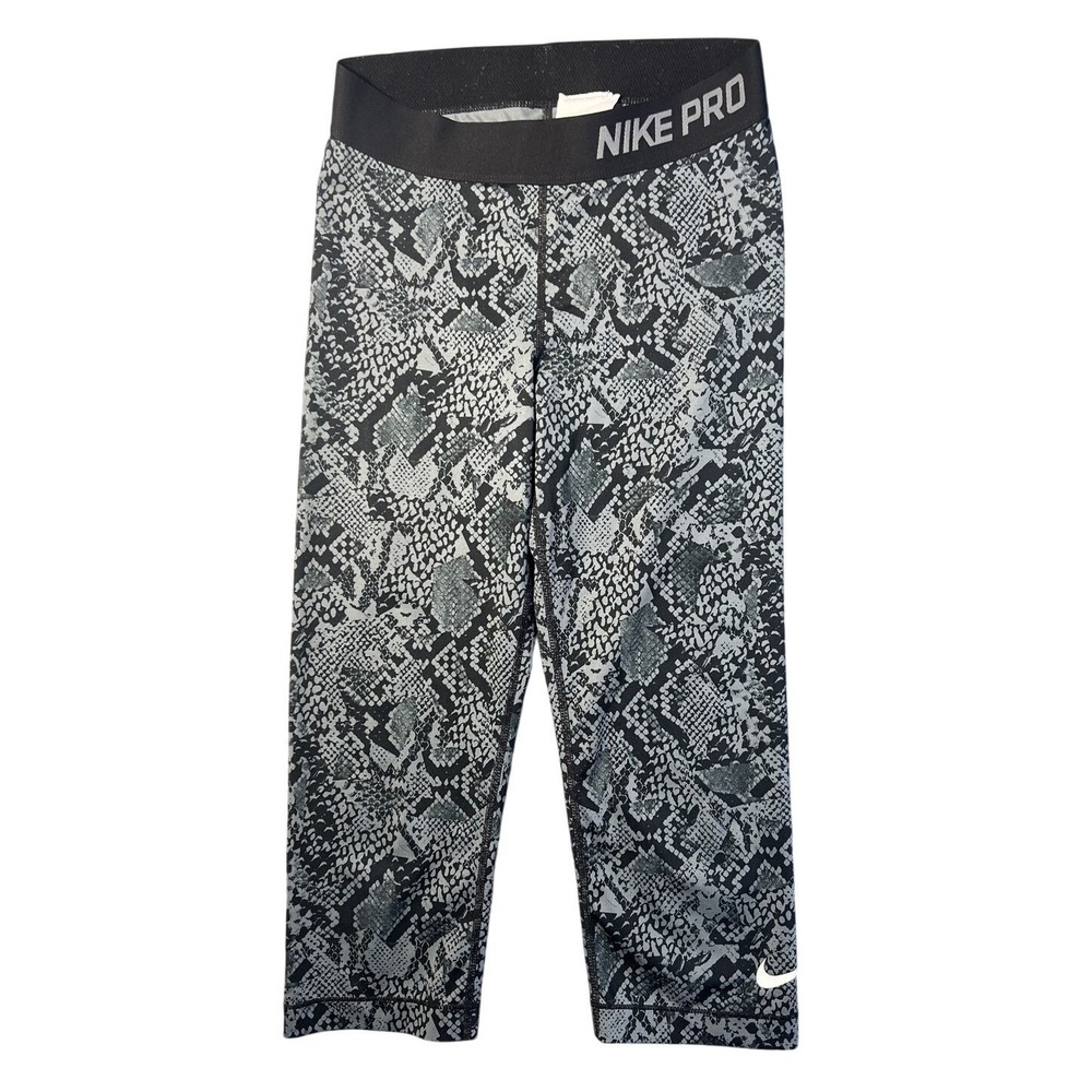 Nike Pro Women's XS Snake Print Compression Activewear‎ Capri Pants Leggings